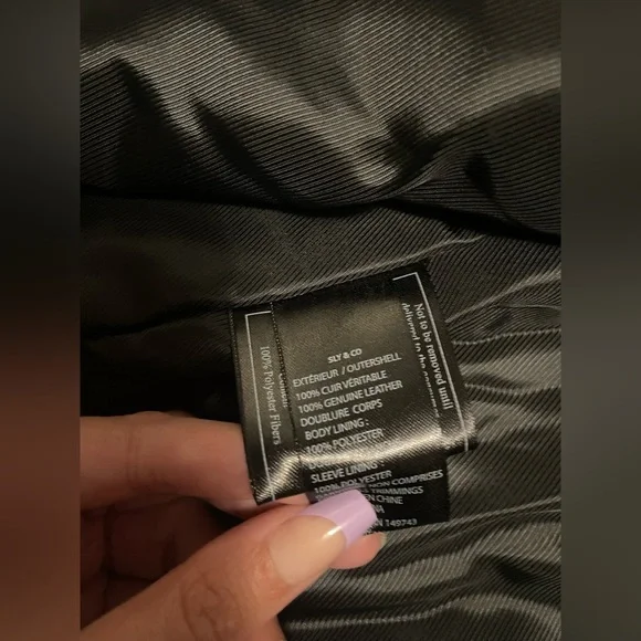 Men’s Sly & Co 100% Genuine Leather Jacket - Picture 5 of 6